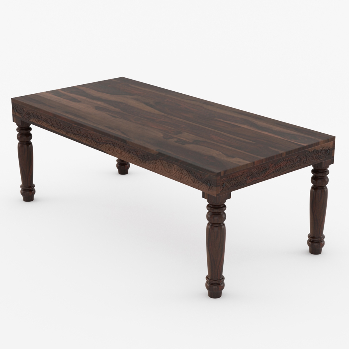 Langley Hand Carved Solid Wood Traditional Dining Table