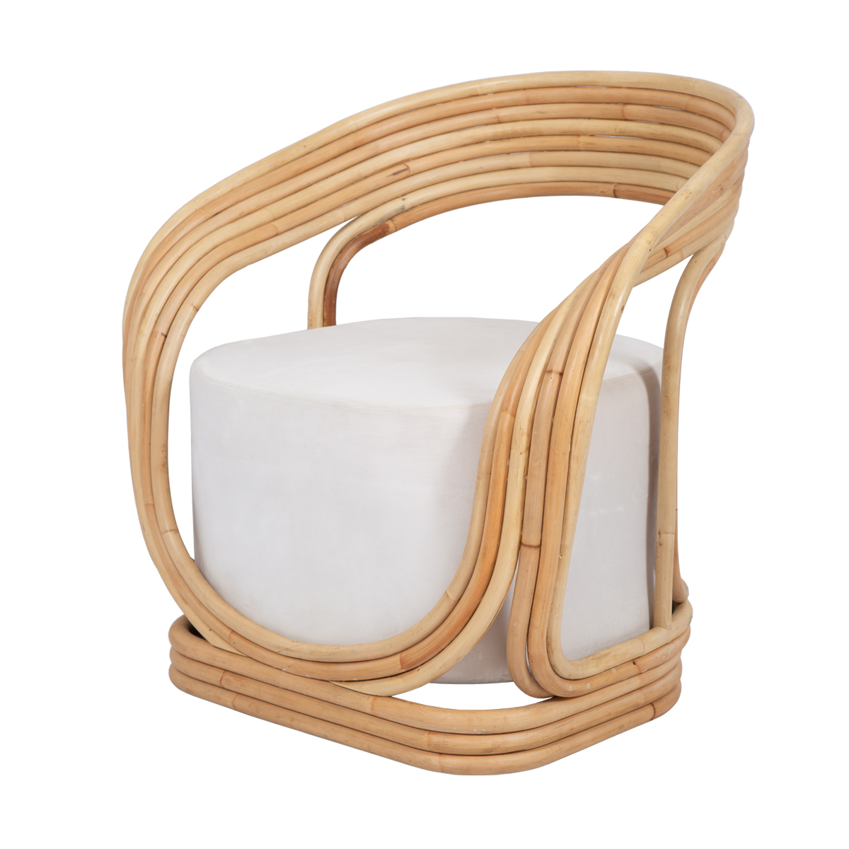 Matagorda Bohemian Bamboo Rattan Accent Chair