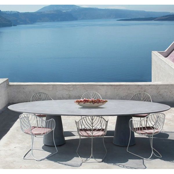 Concrete Table and Folio Dining Chairs